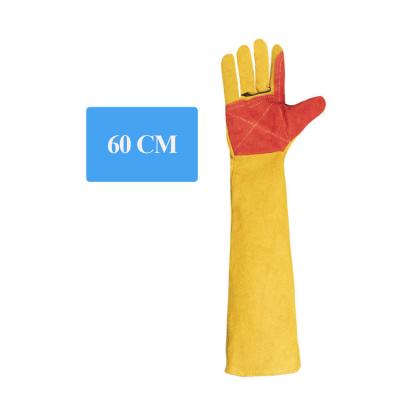 China Wholesale New Work Style Long Cuff Super Heat Insulation Safety Welding Leather Welding Gloves For Welder for sale