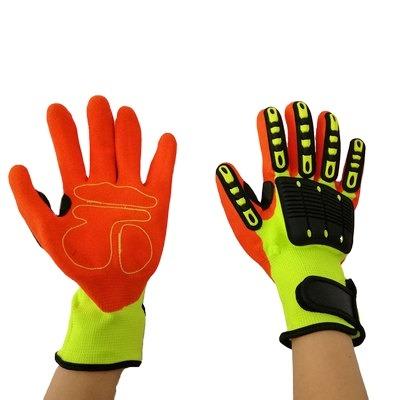 China Cost Effective Five Fingers Orange Working Gloves Climbing Sports Gloves Safety Climbing Gardening Gloves For Worker And Outdoor Sports for sale