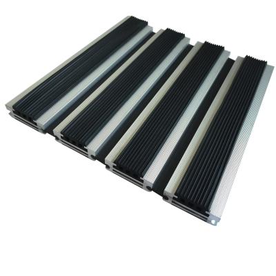 China Washable Entrance Barrier System Anti Slip Aluminum Rubber Mats for sale