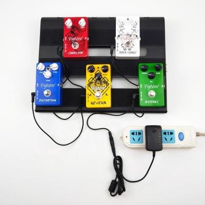 China GUITAR 5 Way Guitar Effect Pedal Power Supply Accessories Cables Adapter Daisy Chain Wire 9V DC 1A USA EU UK JP AU Plug for sale