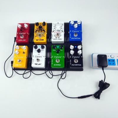 China GUITAR 8 Way Daisy Chain Cables Guitar Effect Pedal Power Supply Adapter 9V DC 1A AU JP US EU UK Plug for sale