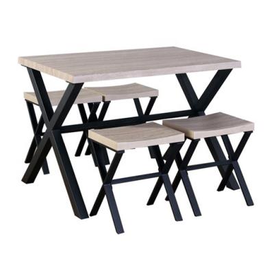 China KD hot sale dining room furniture morden wood dining table sets folding dining table set manufacturer for sale