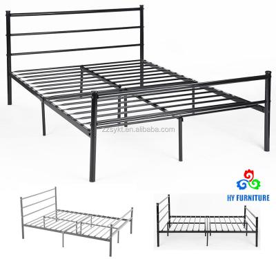 China Other Boys Kids Adults Bedroom Metal Platform Bed Frames With Two Headboards Supplier for sale