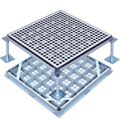 China Contemporary 35% Antic Steel Static Perforated Raised Floor For Airflow Ventilation System for sale