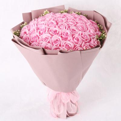 China Romantic Floral Fragrant Birthday Valentine Day Gifts Artificial Bouquets Rose Soap Flower Bath Durable Hot Sale for sale