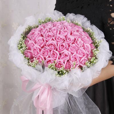 China Lasting High Quality Hot Sale Vintage Style Wedding Anniversary Valentines Day Gift Handmade Artificial Dried Forever Rose Preserved Flower for sale