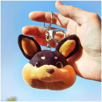 China Cute Cotton Custom Plush Doll Dog Key Chain For bag decoration for sale