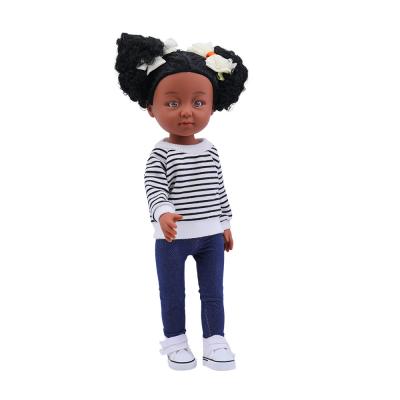 China 12 Inch Black Doll Realistic African Doll Clothes Gift Black Baby Dolls For Kids for sale