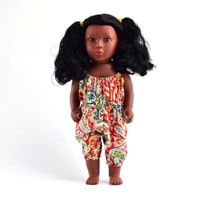 China African Black Doll 35cm Vinyl Dolls caixa de presente personalizável para crianças à venda