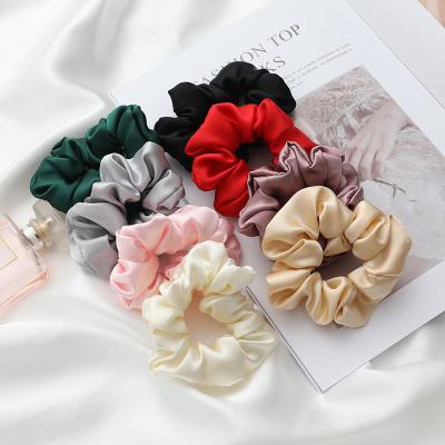 China Fashion RTS 2022 New Design High Quality Imitate Silk Hair Scrunchies Pack For Hair Care for sale