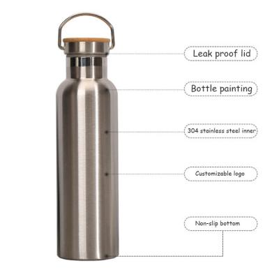 China Sustainable Stainless Steel Metal Vacuum Sport Drink Custom Flask Insulated Water Bottle for sale