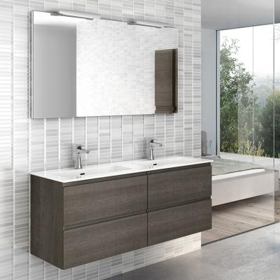 China PA Wholesale Dismantle Waterproof Modern Double Sink Bathroom Vanity Cabinet for sale