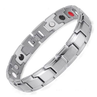 China Fashion MagEnergy Health Stainless Steel Bracelets For Men 4in1 Bracelet Adjustable Link Magnetic Wrist for sale