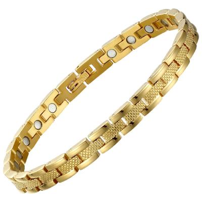 China MagEnergy Bio Energy Balance Bracelet Gold Arthritis Germanium Fast Delivery Magnetic Stainless Steel Bracelets for sale