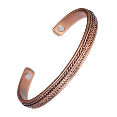 China MagEnery CLASSIC Multi-Layers Cuff Pure Copper Magnetic Bracelets with Neodymium Magnets for Diet for sale