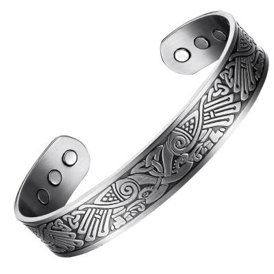 China Viking MagEnergy Viking Copper Magnetic Bangle Mens Jewelry Hand Cuff Bracelets For Man for sale