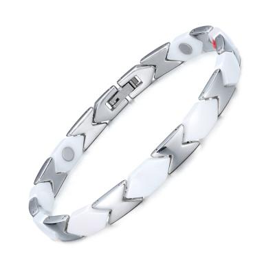 China CLASSIC Therapeutic Energy Bracelet MagEnergy Magnetic Bracelet For Pain Ceramic Bracelets For Balance Sleep for sale