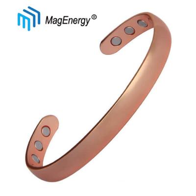 China CLASSIC BioMag Curved Magnetic Copper Bangles For Arthritis Cuff Bracelets Copper Bangle 3000Gauss Best for sale