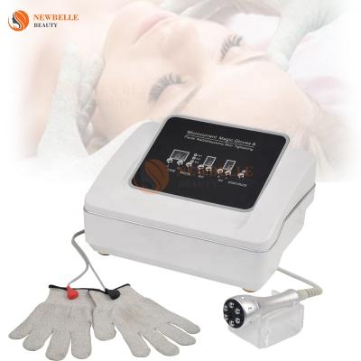 China Wrinkle Remover Skin Magic Microcurrent Facial Lift Toning Device With Current Gloves Face Lift Radio Frequency Therapy Machine For Face for sale