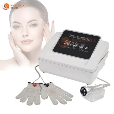 China Magic Wrinkle Remover Microcurrent Face Lift Skin Machine Care With Hand Magic Massager Facial Galvanic Therapy Device for sale