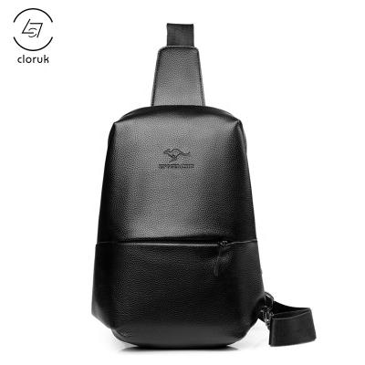 China PU Business Leather Bag USB Trunk Leather Charging Bag for sale