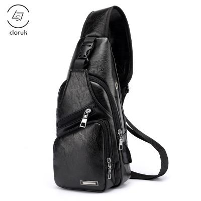 China Good quality direct leather single cross waterproof travel shoulder bag factory PU factory outdoor business bag for sale