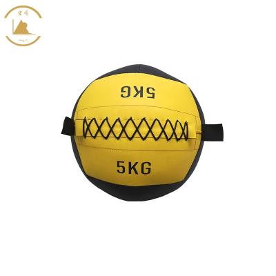 China Colorful PU Leather Power Training Fitness Gym Medicine Ball Soft Wall Ball for sale