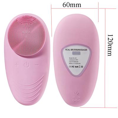 China 2021 Customs Sonic Rechargeable Beauty Tools Logo DEEPLY CLEANSING Face Exfoliator Cleansing Usb Silicone Facial Brush for sale