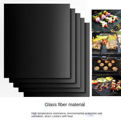 China Non-stick High Temperature Resistant BBQ Mat Heat Resistance Outdoor BBQ Grill Mat BBQ Grill Mat for sale