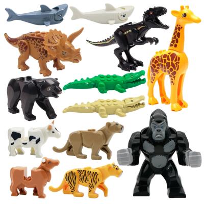 China Building Toy 13pcs LegoINGlys Animal Building Blocks Set Toy Shark Dinosaur Crocodile AMAZONE Preschool Education MOC Bricks Toys Hot Kid AMAZONE Ebay for sale