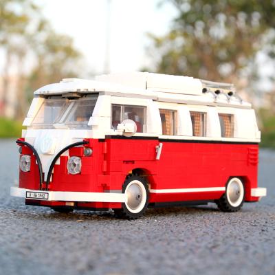 China Compatible 10220 Brick Building Block 1354pcs Model T1 Camper Van VW Car Toy Technic Volkswagen Building STEM Building Toys Children Gift for sale