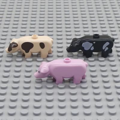 China Building Toy LegoINGlys City Pigsty Ranch Pig Printed Farm Animal Building Block Toys For Children MOC Compatible Bricks Set Kids Gift DIY for sale