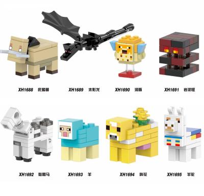 China Building Toy 8pcs/set My World Figure Mine Skeleton Craft Action Figure Zombie Mini Bricks MOC Building Block Compatible With LegoINGlys for sale