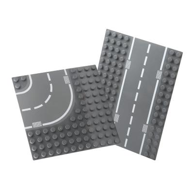 China Toy Big Size City Road Base Plate Series City Street Building Baseplate Large Building Blocks Gather Bricks Toys Children Educational for sale