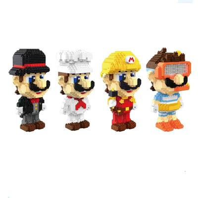 China Toy Micro Diamond Building Blocks Cardboard Movie Mario Figure Bricks Toys For Children for sale