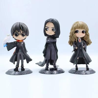 China PVC 3Pcs 6 Inches Movie Harry Magical Dolls Toys Action Figure Toy Severus Snape And Hermione Ron PVC Doll for sale