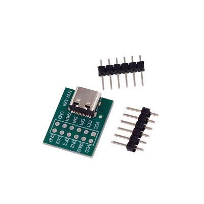 China #189 TYPE-C USB Pin-to-Pin TO DIP Motherboard B Block Type Adapter Panel With Row Of Terminals 22*18*5mm for sale