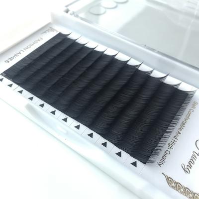 China 0.15mm Thick Individual Silk Mink Eyelash Extension Factory Vendor Handmade Flat Eyelash Extensions False 0.15mm for sale