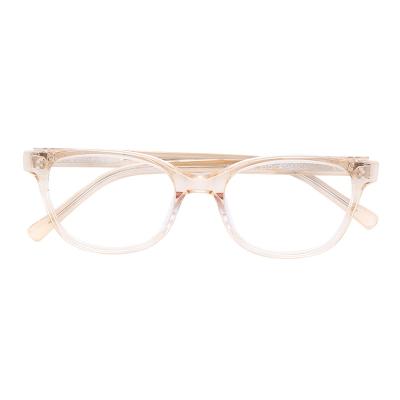 China Retro Blocking Unisex Optical Glasses Modern Radiation Proof Light Blue Acetate Frames for sale