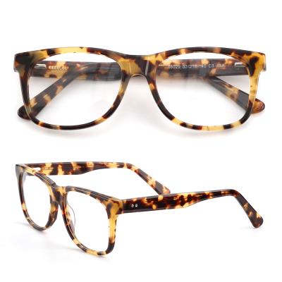 China Italy Tortoise Design High Quality Retro Anti-blue Light Glasses Eyewear Unisex Acetate Eyeglasses Optical Frames for sale