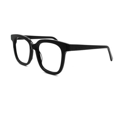 China Rectangle Retro High-end Vintage Eyewear Eyeglasses Anti-blue Lightweight Thick Fashion Men Acetate Optical Glasses for sale