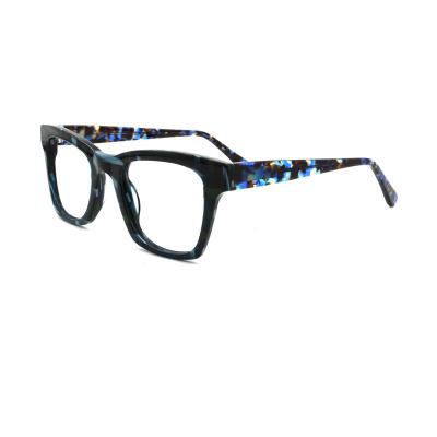 China Fashion High Quality Luxury Retro Eyewear Frames Anti Blue Light Women Acetate Optical Glasses for sale