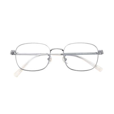 China Fashionable Classic All Match Custom Ultra Light Titanium Metal Frame Anti Blue Transparent Glasses for sale