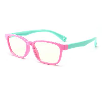 China Cute Blue Light Blocking Clear Glass Children Boy Girl Square Computer Glasses Optical Glasses Frame For Kids for sale