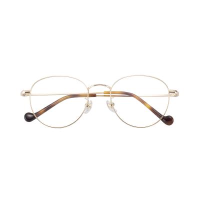 China 2022 Full-rim Reading Metal Gold Square Thin Glass Optical Frames For Male And Female for sale