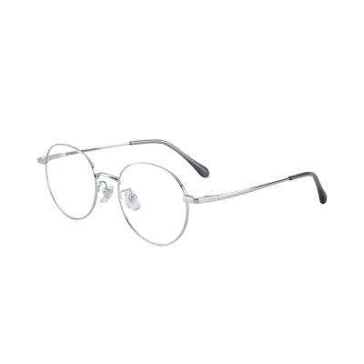 China 2022 Vintage Full-rim Ultem Awesome Round Slim Metal Tall Optical Glasses Frame For Male for sale