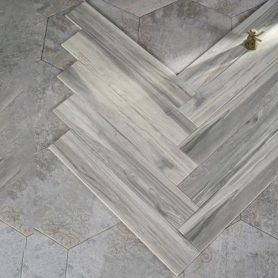 China 150x900mm Wholesale Light Gray Wide Plank Porcelain Wood Flooring Tiles Modern Pictures for sale