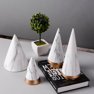 China Modern Marbling Ceramic Christmas Trees Luxury Decoration For Home Decor for sale