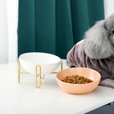 China Ceramic Fashion Pet Feeders Pet Bowls Luxury Color Pet Feeder Bowl For Dog Cat for sale