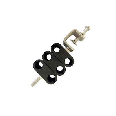 China Telecom Mains Double Hole Clamp Feeder Cable Clip In Clamps For 1-5/8” Coaxial Cable for sale